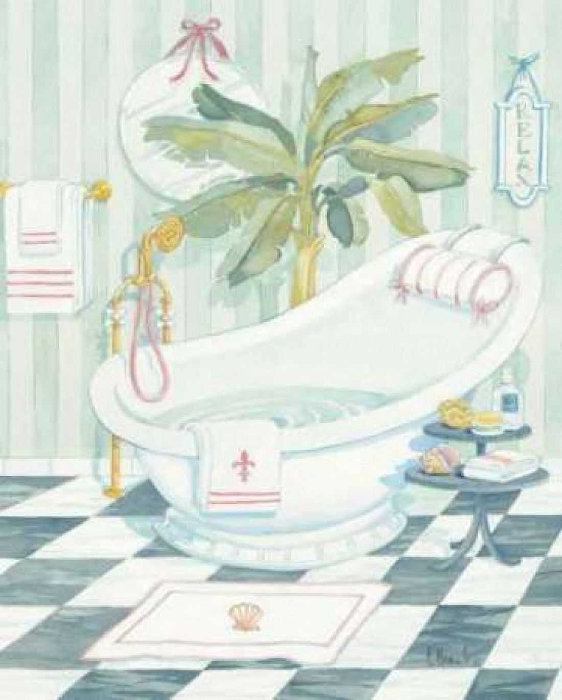 Posterazzi Slipper Tub Canvas Art - Paul Brent (22 x 28)
