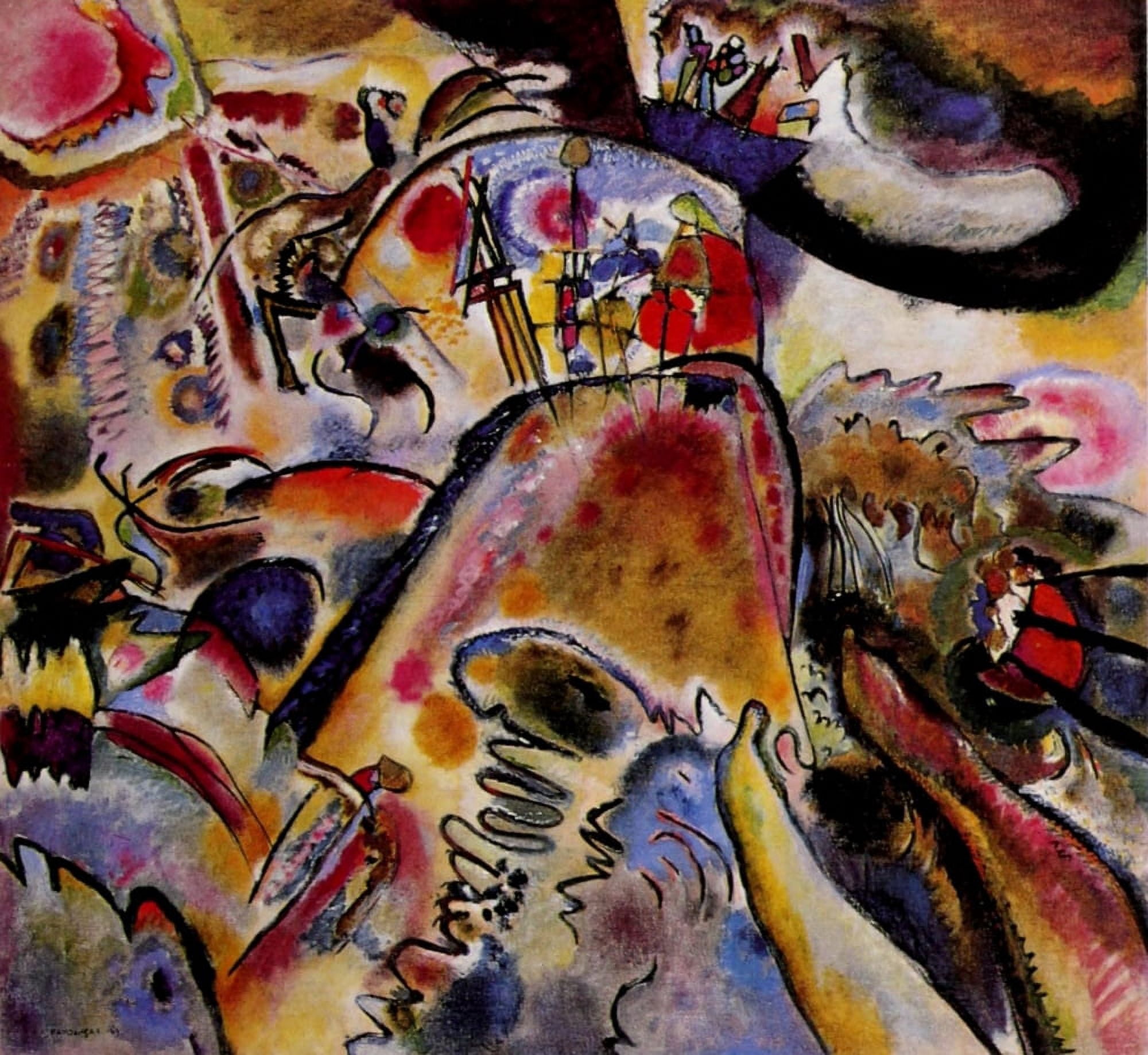 Posterazzi Small Pleasures 1913 Canvas Art - Wassily Kandinsky (24 x 36)