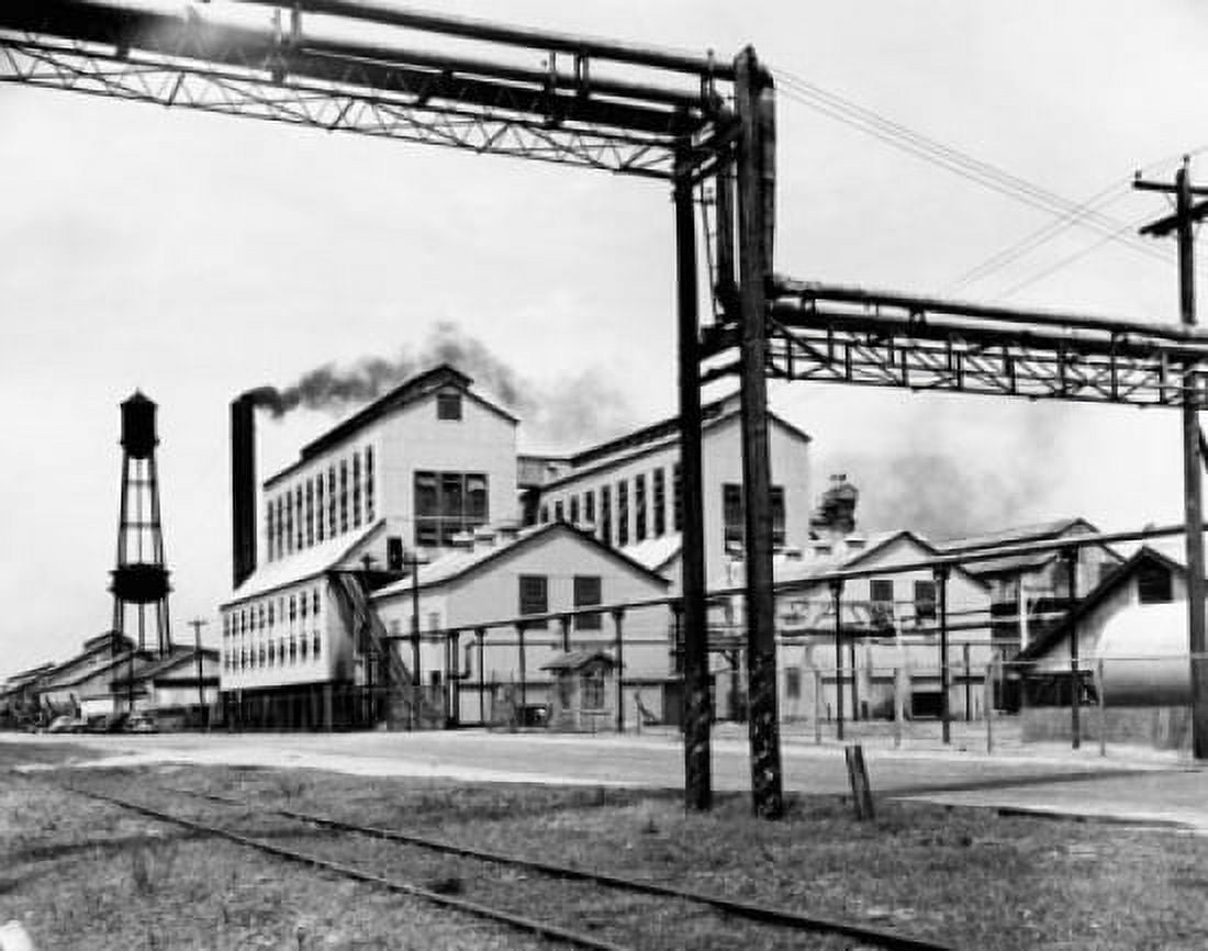 Posterazzi Smoke emitting from smoke stacks of a chemical plant Canvas Art - (24 x 36)