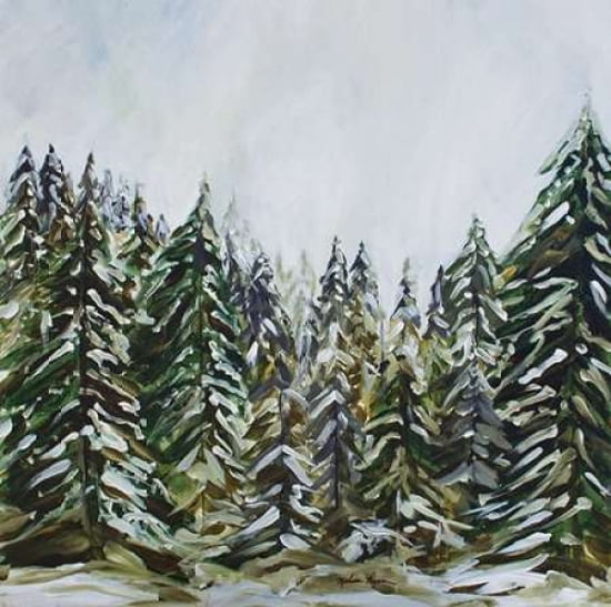 Posterazzi Snow Covered Pines Canvas Art - Melissa Lyons (24 x 24)