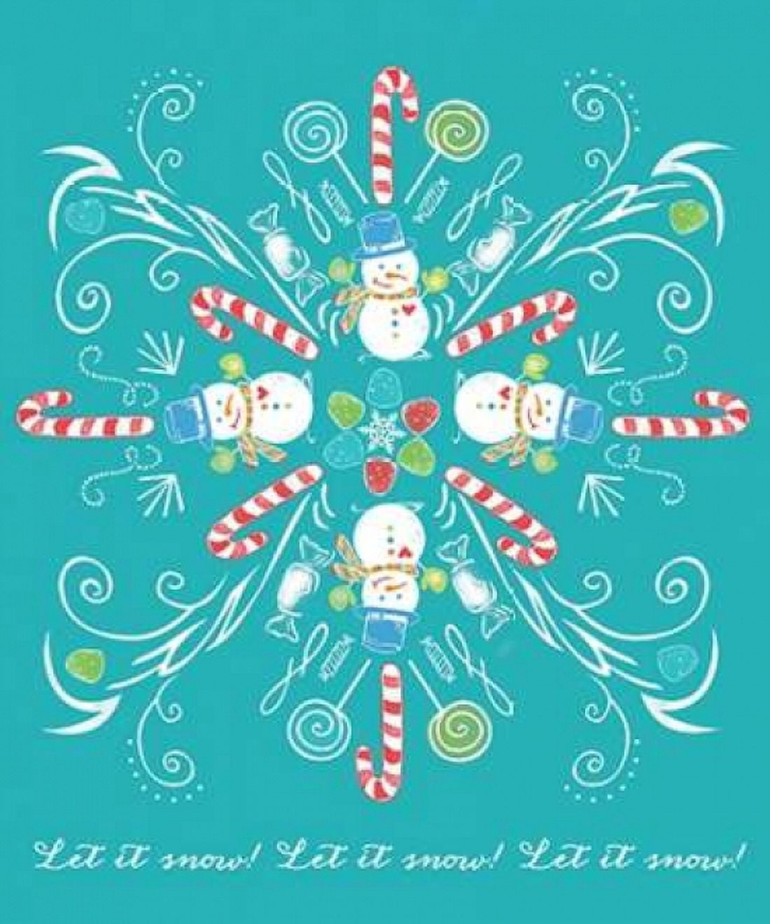 Posterazzi Snowman Snowflake Canvas Art - Longfellow Designs (20 x 24)