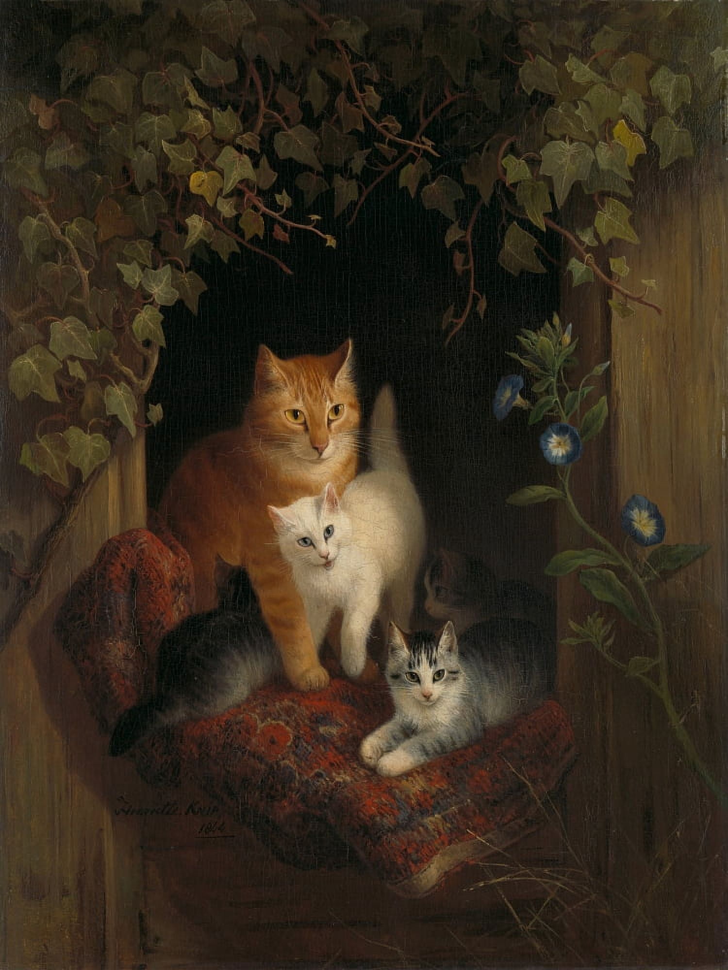 Posterazzi Snug cats Canvas Art - Henriette Ronner-Knip (24 x 36)