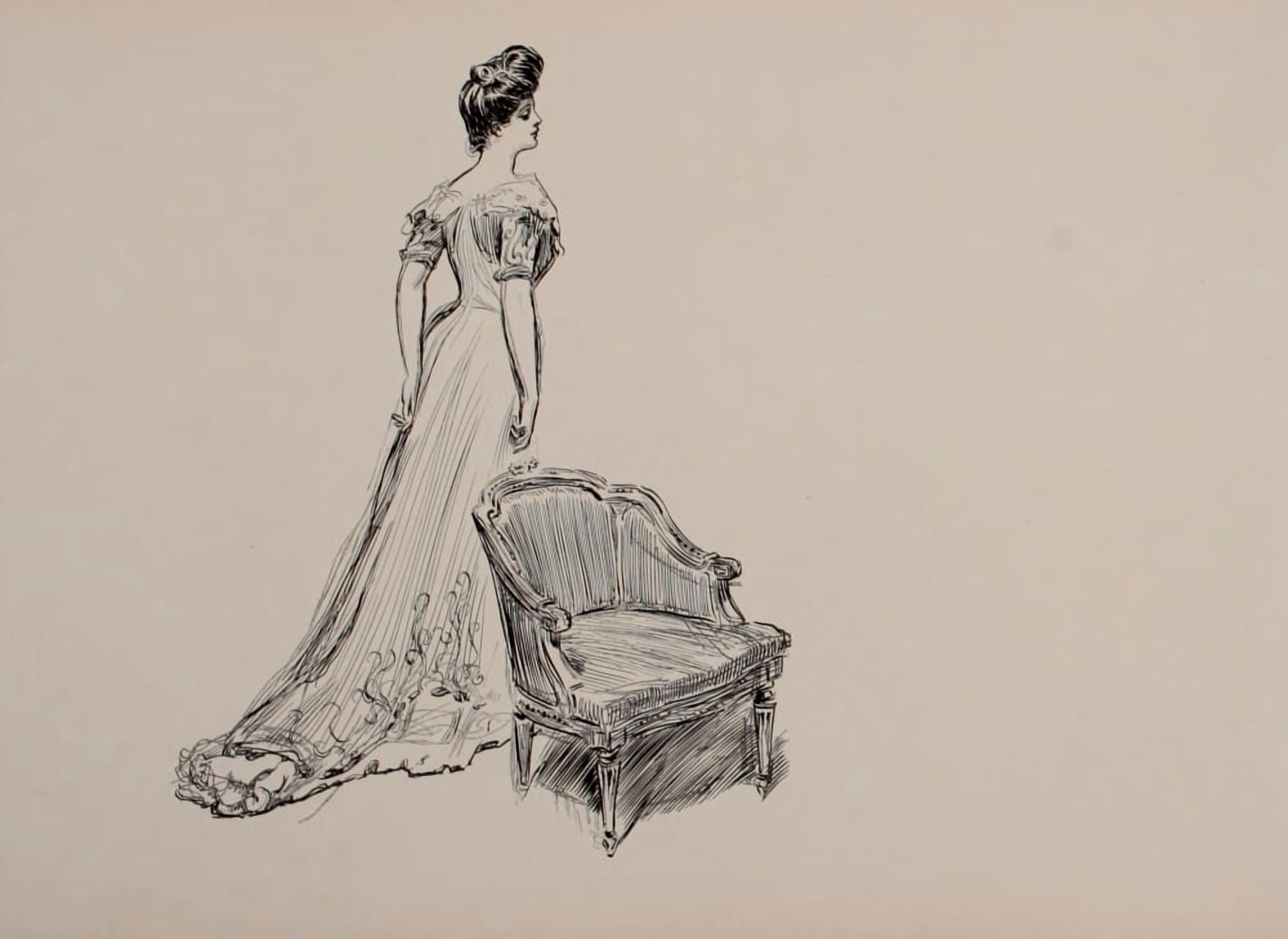Posterazzi Social Ladder 1902 Lady with chair Canvas Art - Charles Dana Gibson (24 x 36)