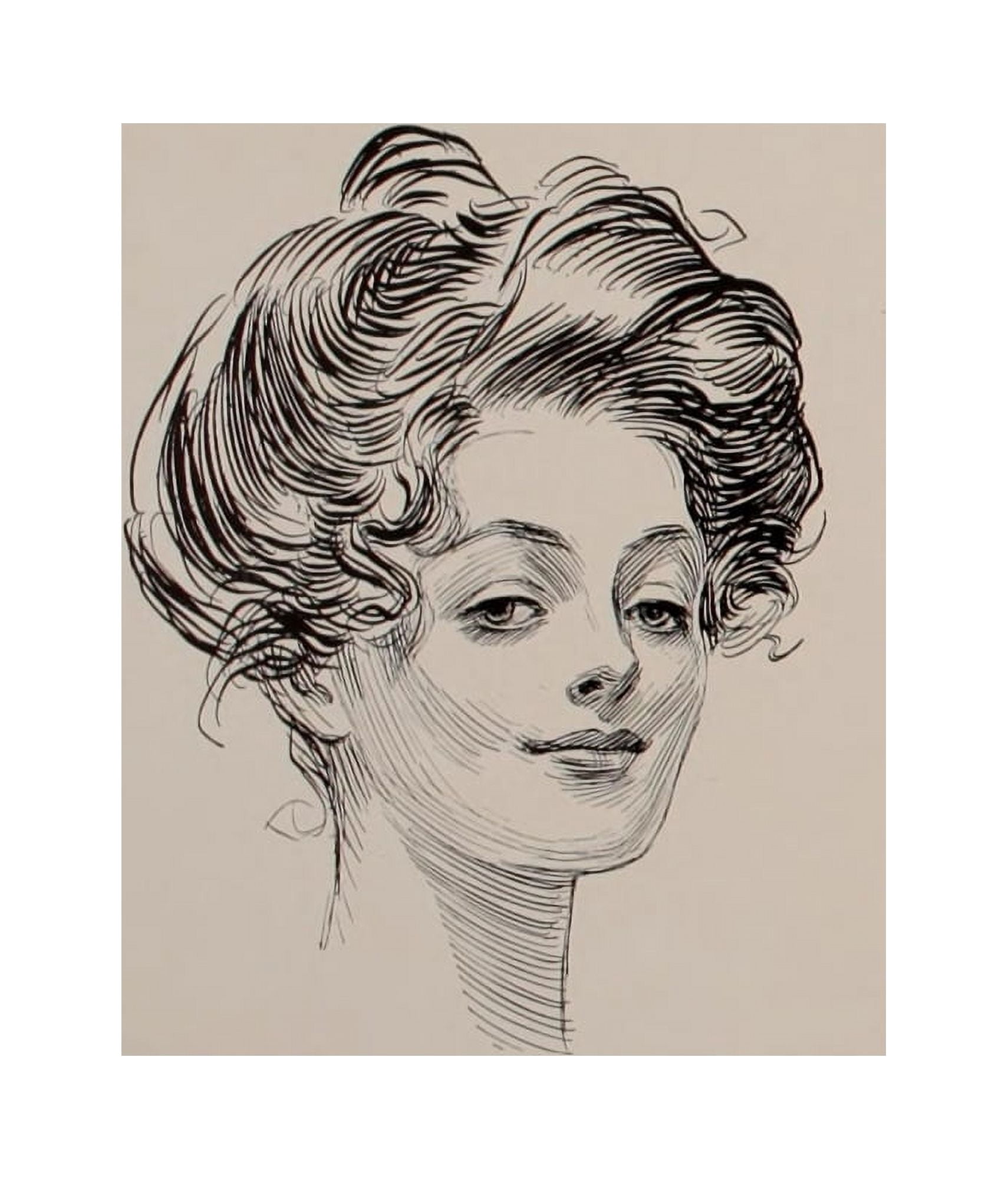 Posterazzi Social Ladder 1902 Woman 6 Canvas Art - Charles Dana Gibson (24 x 36)