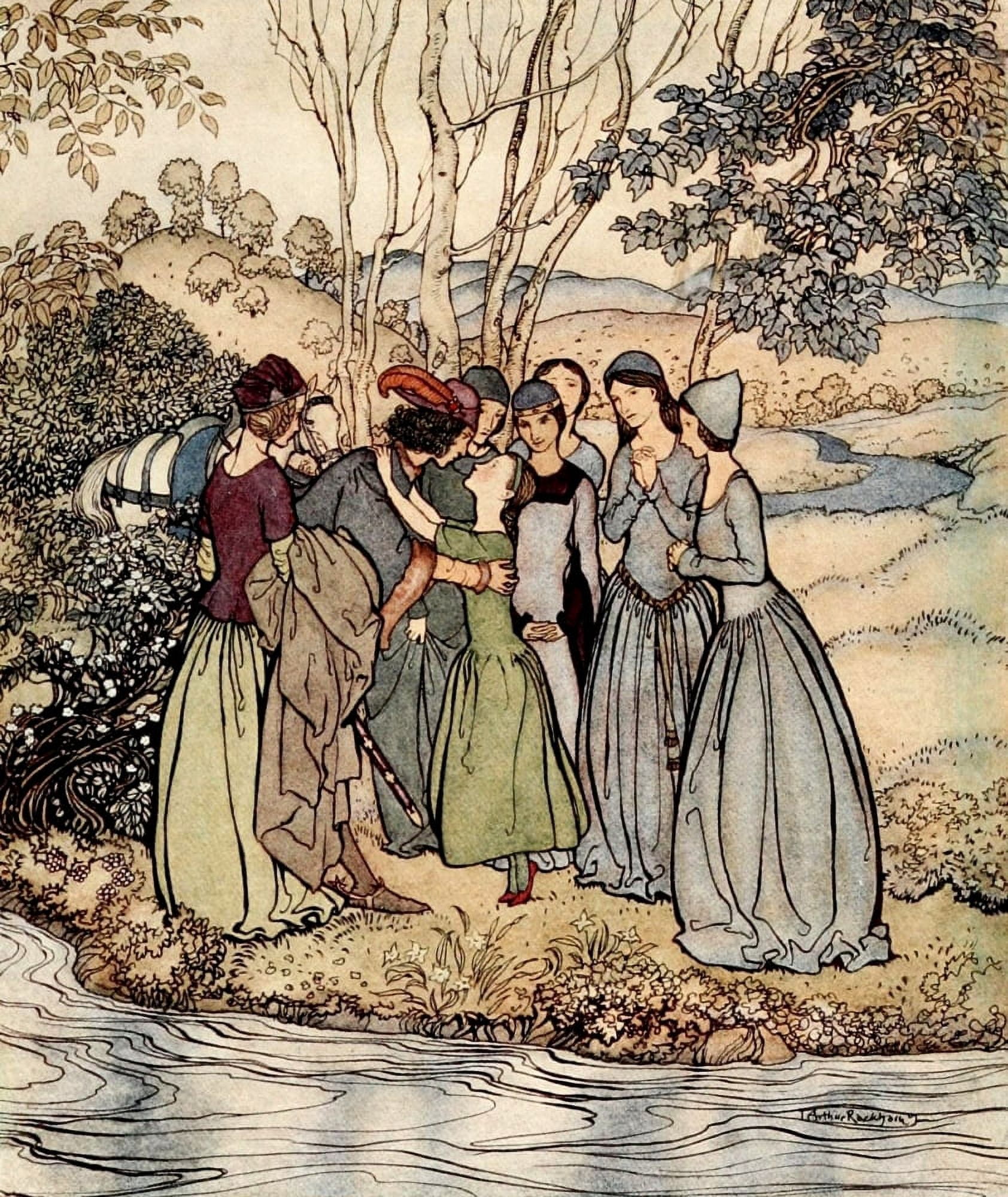 Posterazzi Some British Ballads 1918 Erlinton Canvas Art - A Rackham (24 x 36)