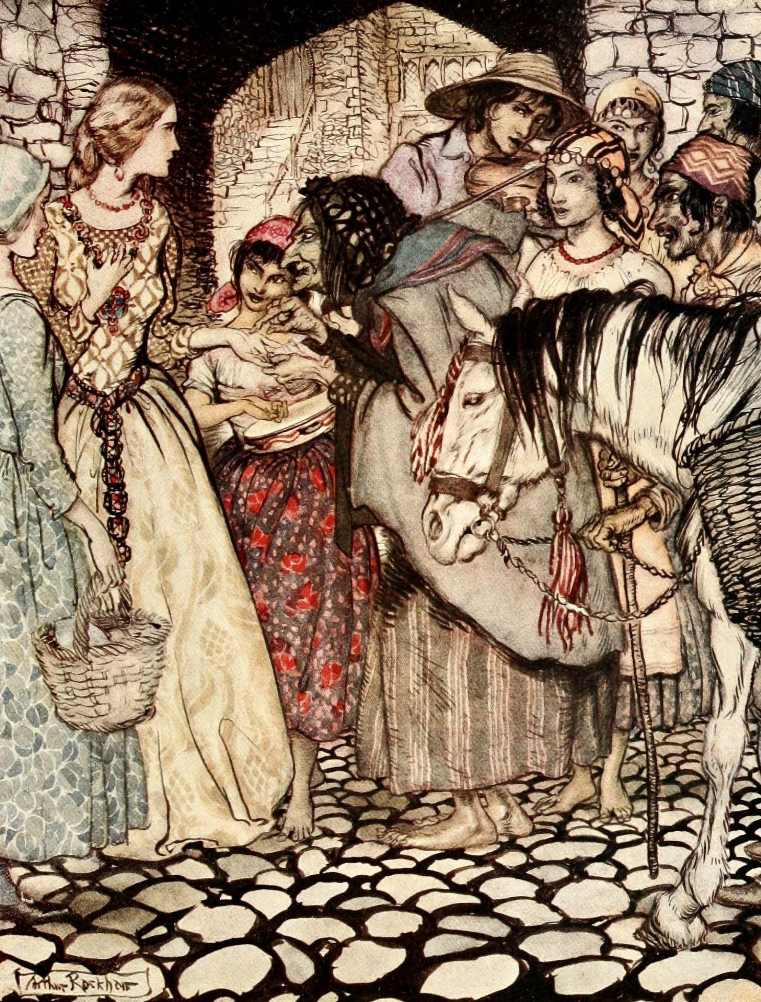 Posterazzi Some British Ballads 1918 Gypsy laddie Canvas Art - A Rackham (24 x 36)