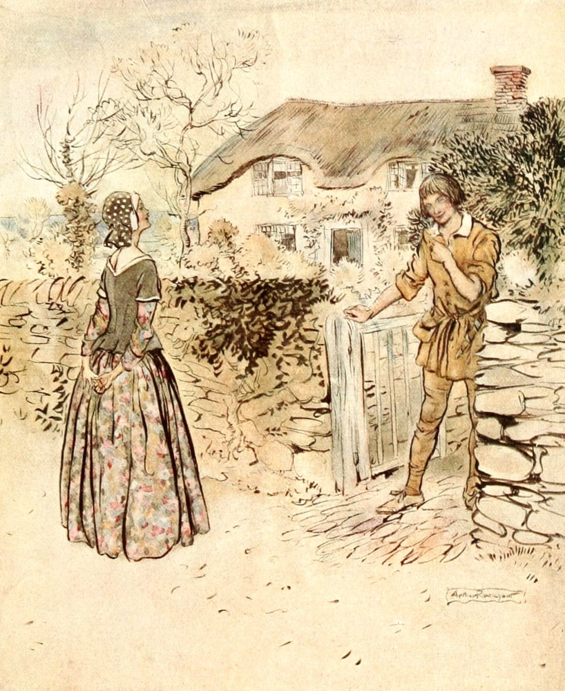 Posterazzi Some British Ballads 1918 The Gardener Canvas Art - A Rackham (24 x 36)