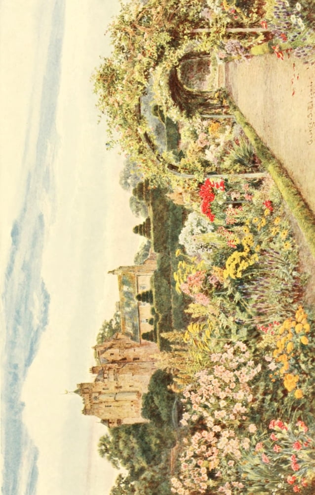 Posterazzi Some English Gardens 1904 Crathes Canvas Art - George S Elgood (24 x 36)