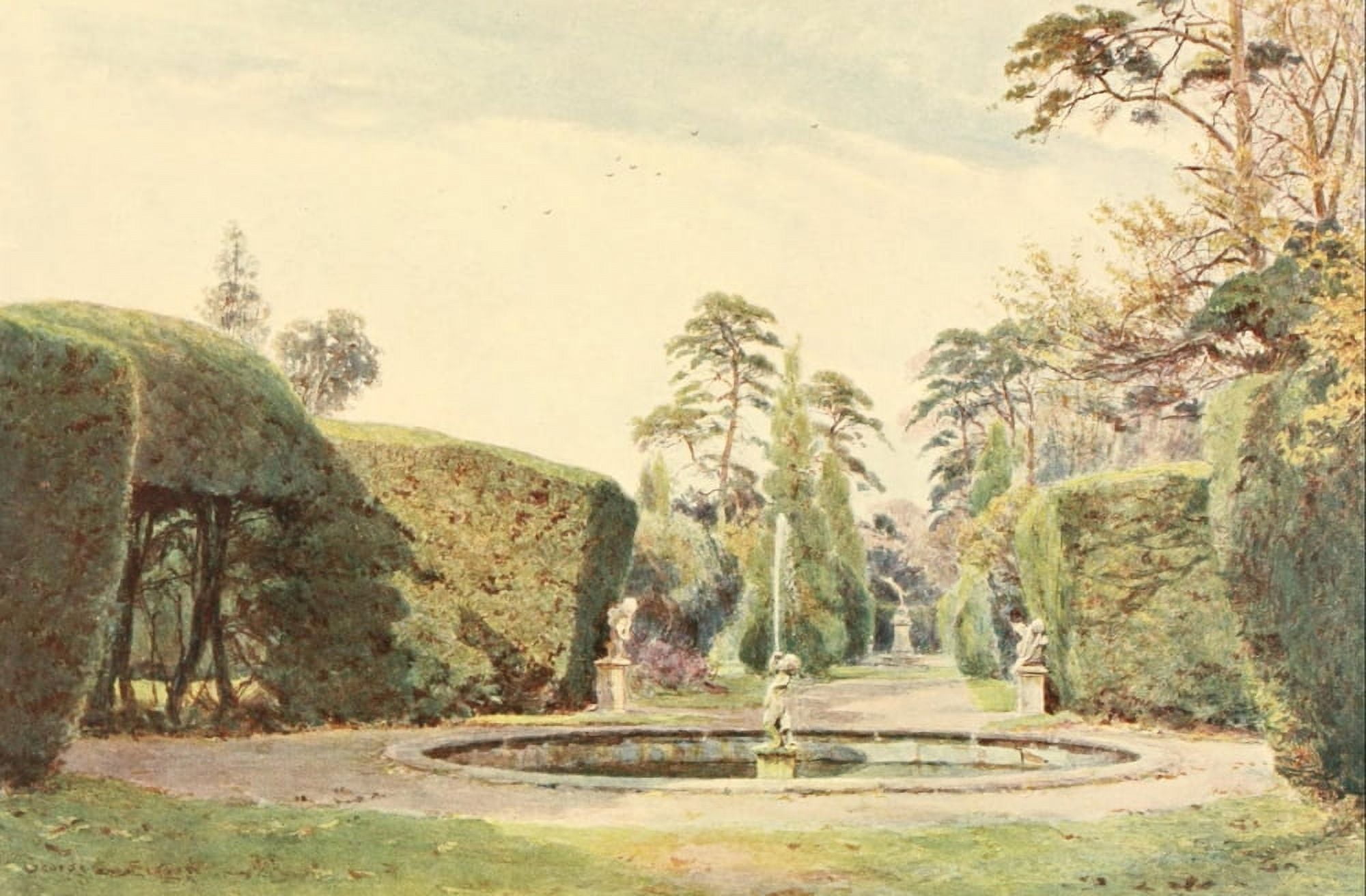 Posterazzi Some English Gardens 1904 Melbourne Canvas Art - George S Elgood (24 x 36)