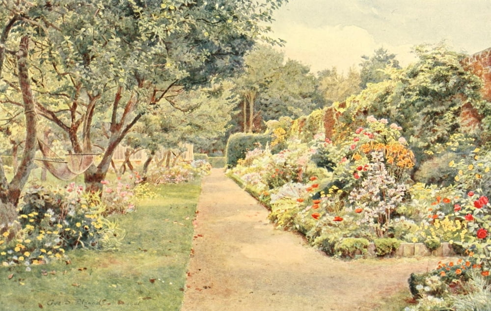 Posterazzi Some English Gardens 1904 Mynthurst Canvas Art - GS Elgood (24 x 36)