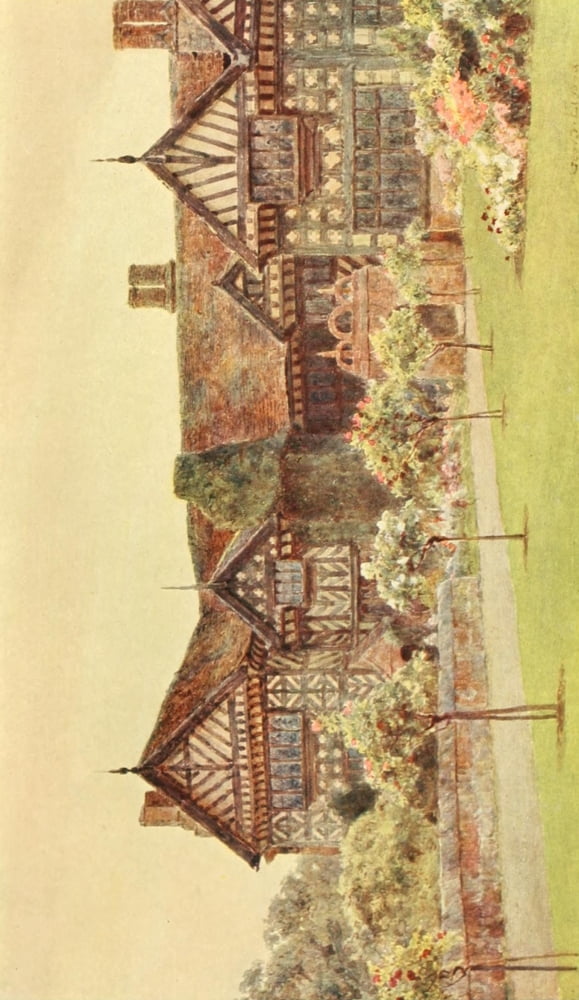 Posterazzi Some English Gardens 1904 Speke Hall Canvas Art - George S Elgood (24 x 36)