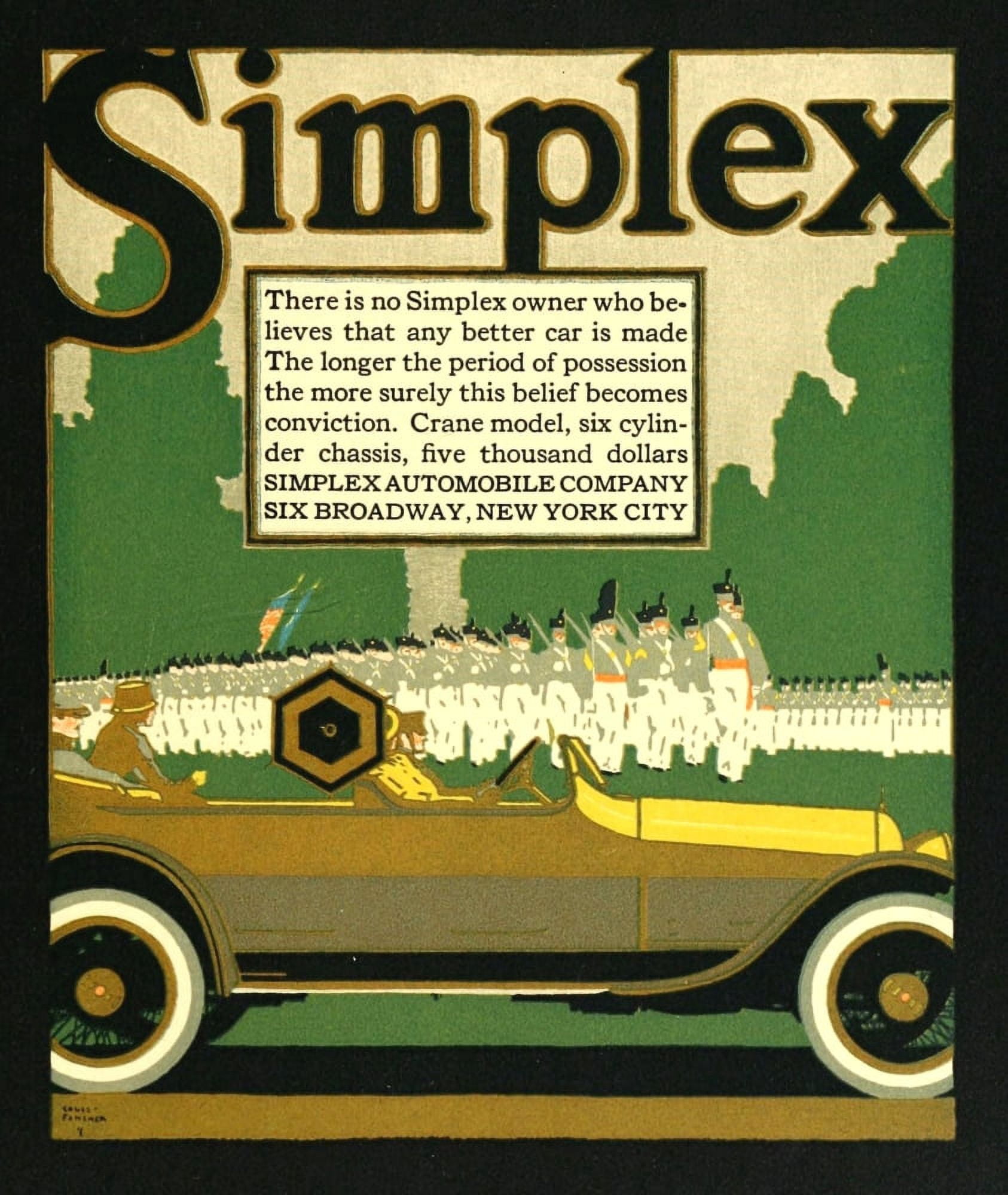 Posterazzi Some examples of the work of American designers 1918 Simplex Canvas Art - Unknown (24 x 36)