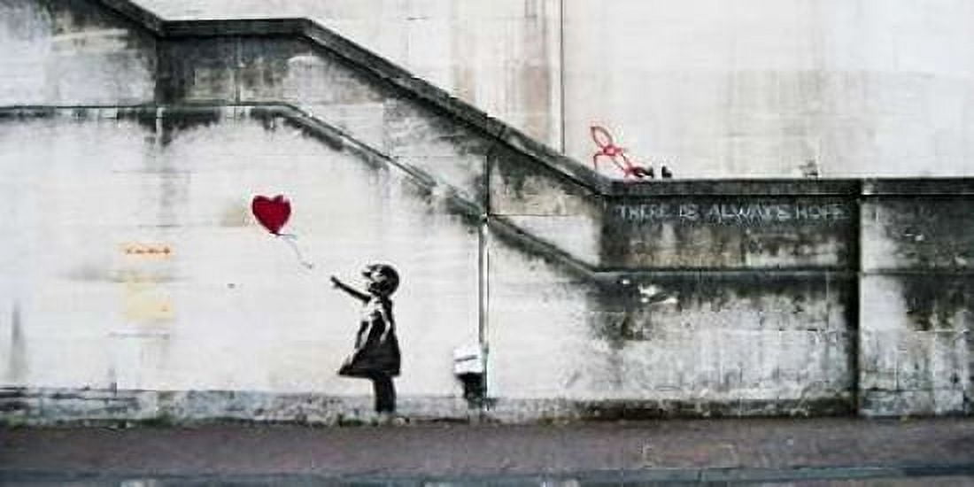 Posterazzi South Bank London-graffiti attributed to Banksy Canvas Art - Anonymous (24 x 48)