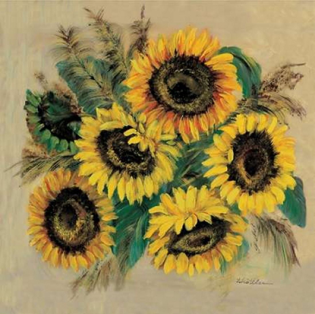 Posterazzi Sparkling sunflowers Canvas Art - Katharina Schottler (24 x 24)