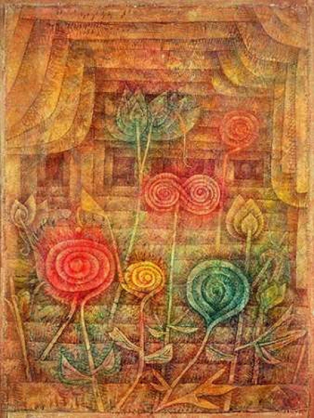 Posterazzi Spiral Flowers Canvas Art - Paul Klee (22 x 28)
