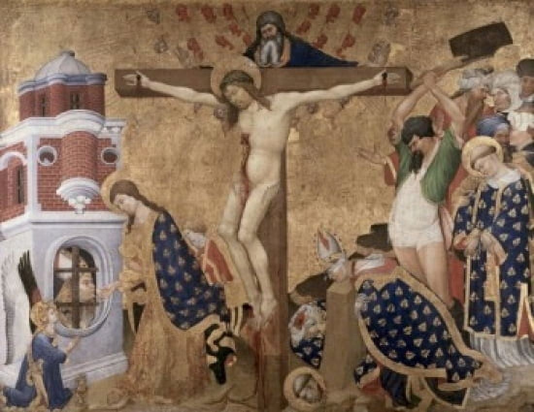Posterazzi St Denis Altarpiece 1416 Henri Bellechose (Active ca 1415-1440Netherlandish) Musee du Louvre Paris Canvas Art - Henri Bellechose (24 x 36)