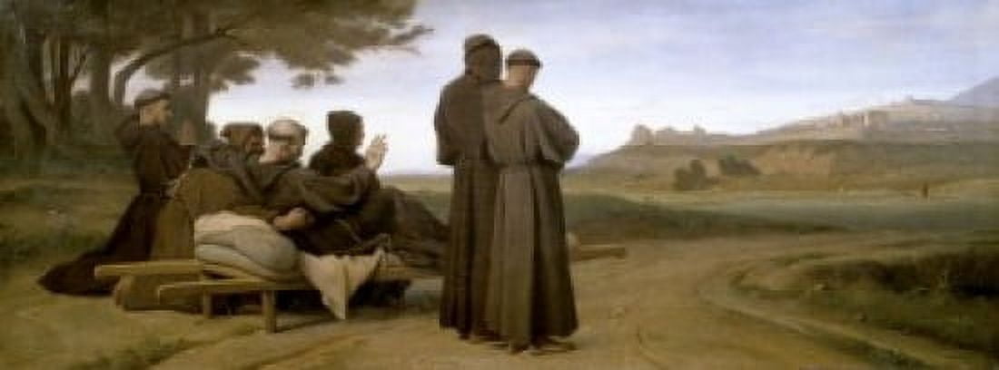 Posterazzi St Francois dAssise Transporte Mourant A Sainte Marie des Anges Francois Leon Benouville (1821-1859French) Musee dOrsay Paris Canvas Art - Francois Leon Benouville (24 x 36)