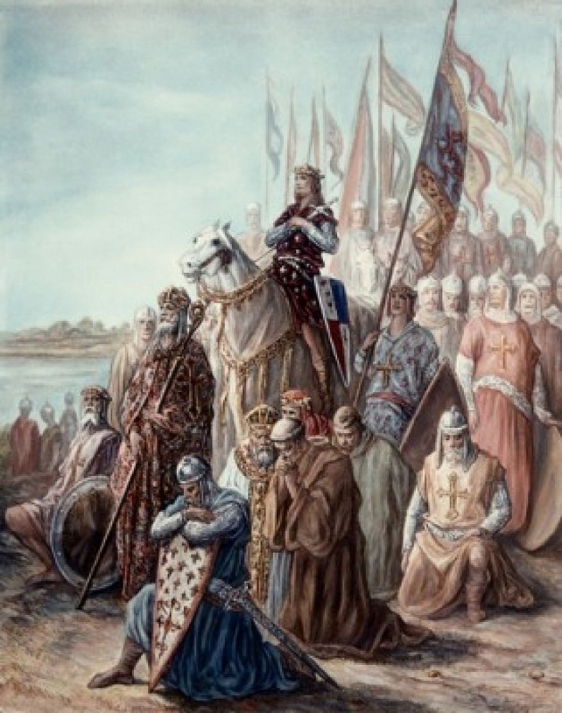 Posterazzi St Louis Before Damietta Egypt 6th Crusade Gustave Dore (1832-1883 French) Canvas Art - Gustave Dore (24 x 36)