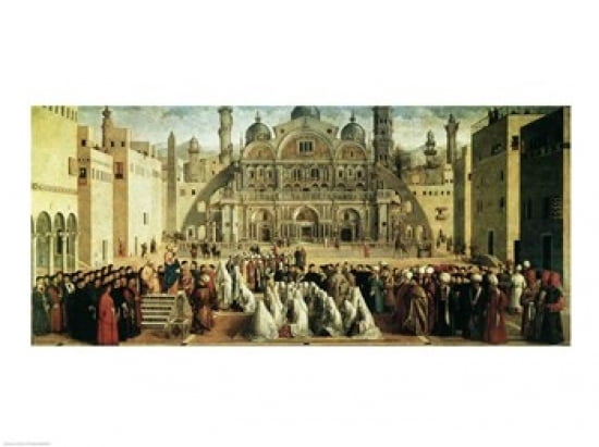 Posterazzi St Mark Preaching in Alexandria Egypt Canvas Art - Giovanni Bellini (36 x 24)