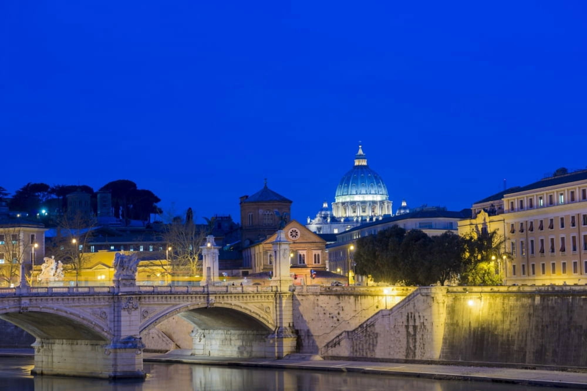 Posterazzi St Peters Basilica Rome Lazio Italy Canvas Art - Mats Silvan Design Pics (38 x 24)