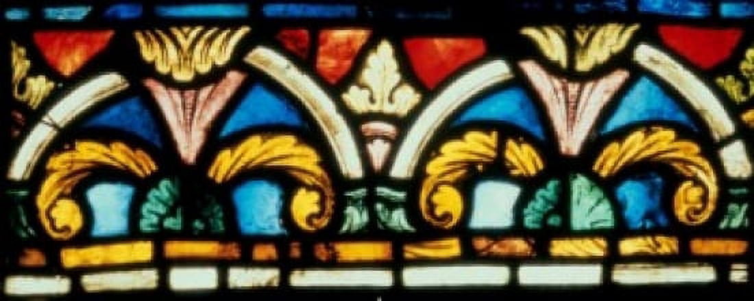 Posterazzi Stained Glass c1220 Artist Unknown Canterbury Cathedral Kent England Canvas Art -  (24 x 36)