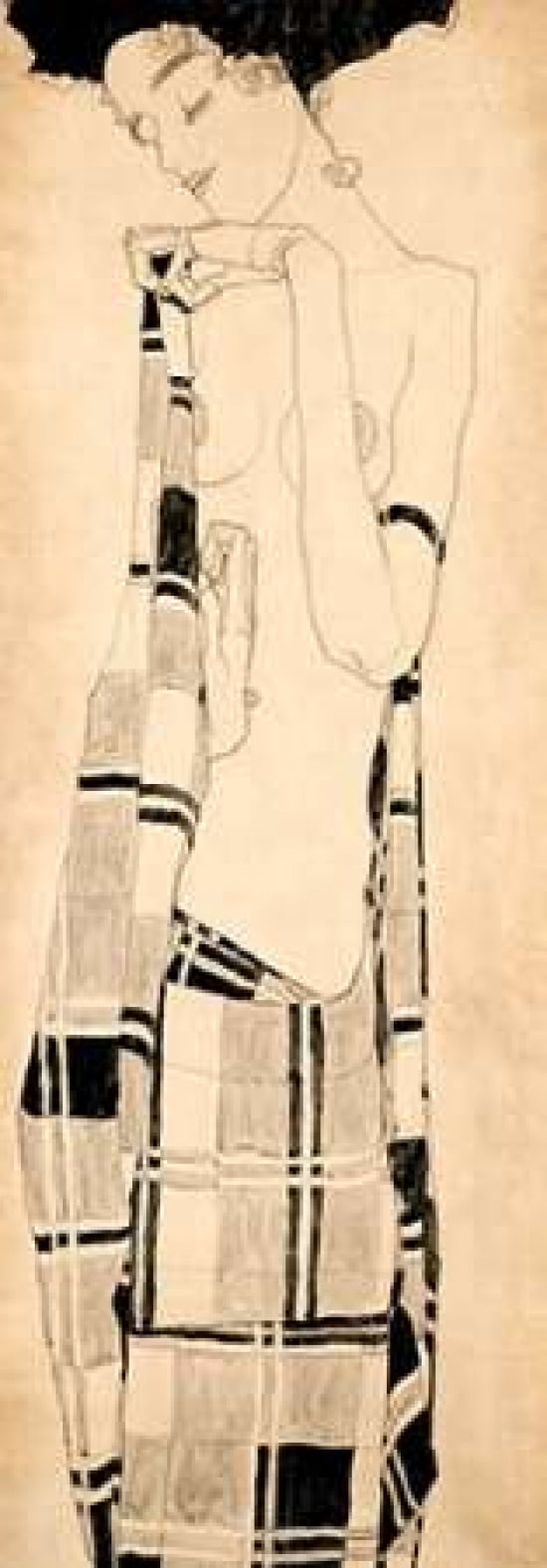 Posterazzi Standing Girl Canvas Art - Egon Schiele (24 x 48)