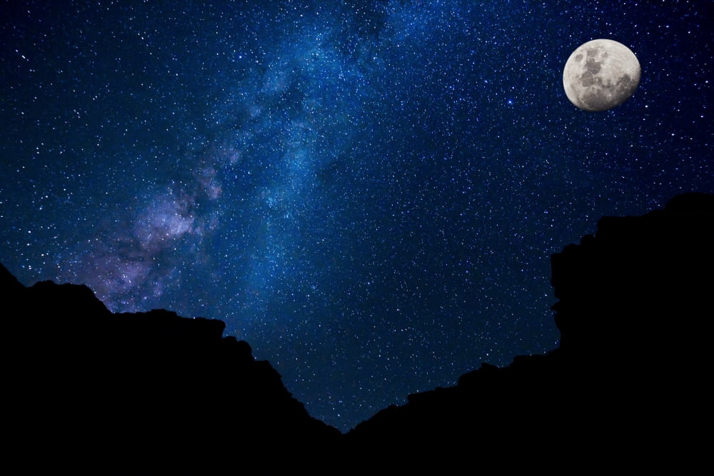 Posterazzi Stars in the Night Sky Milky Way Galaxy Canvas Art - Design Pics Vibe Design Pics (34 x 22)