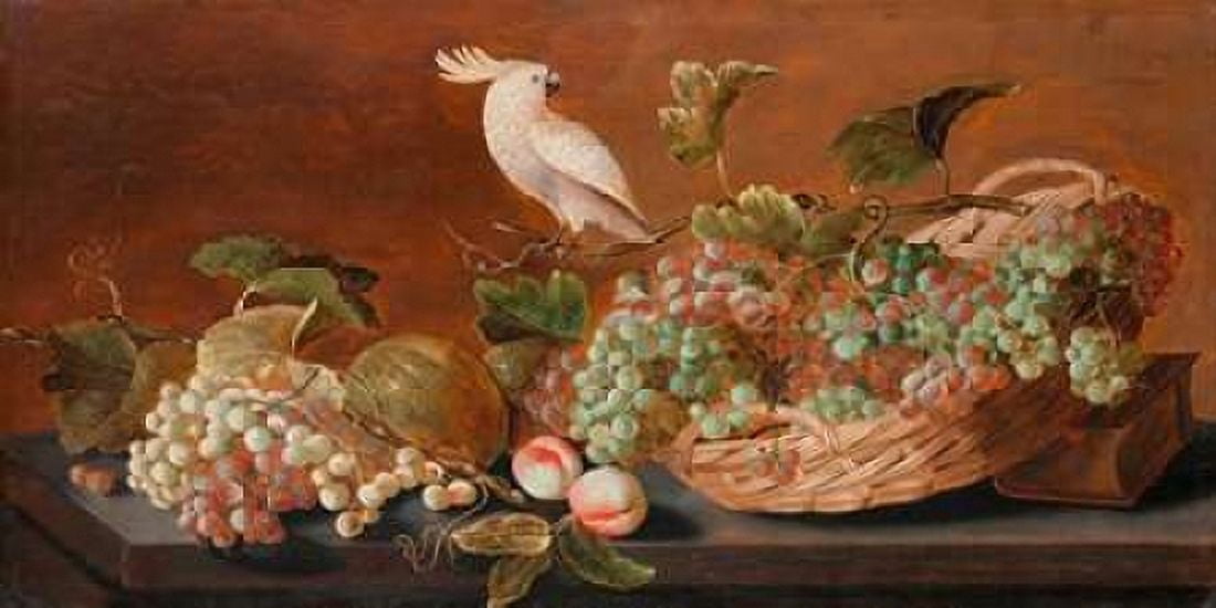 Posterazzi Still Life with Parrot Canvas Art - Roelof Koets (10 x 20)