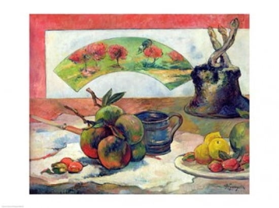 Posterazzi Still Life with a Fan c1889 Canvas Art - Paul Gauguin (36 x 24)