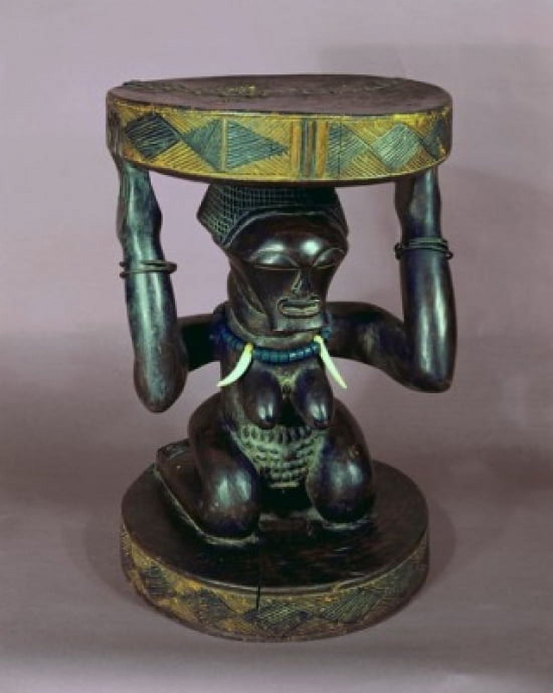 Posterazzi Stool From Congo (kinshasha) African Art Canvas Art -  (24 x 36)