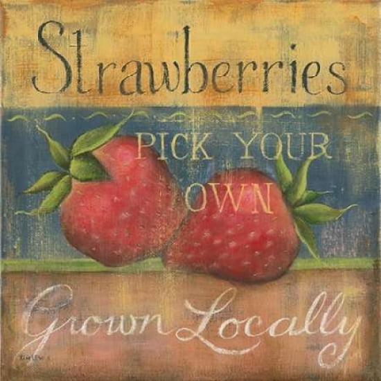 Posterazzi Strawberries Canvas Art - Kim Lewis (24 x 24)