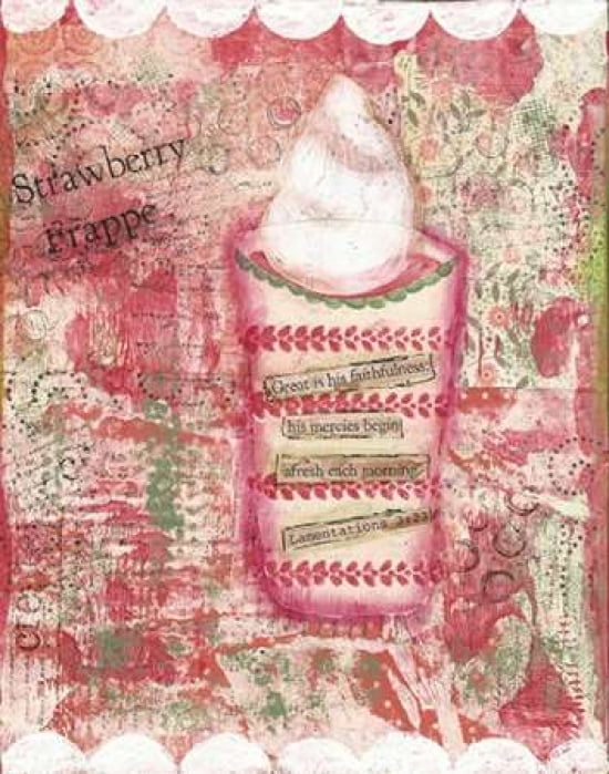 Posterazzi Strawberry Frappe Canvas Art - Cassandra Cushman (22 x 28)