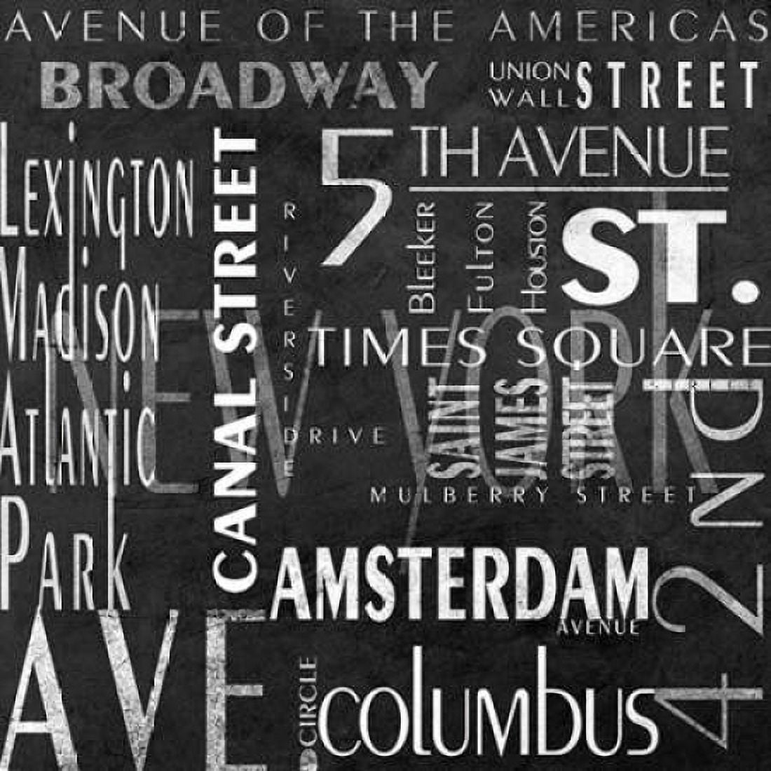 Posterazzi Streets of New York Border Canvas Art - Sundance Studio (24 x 24)