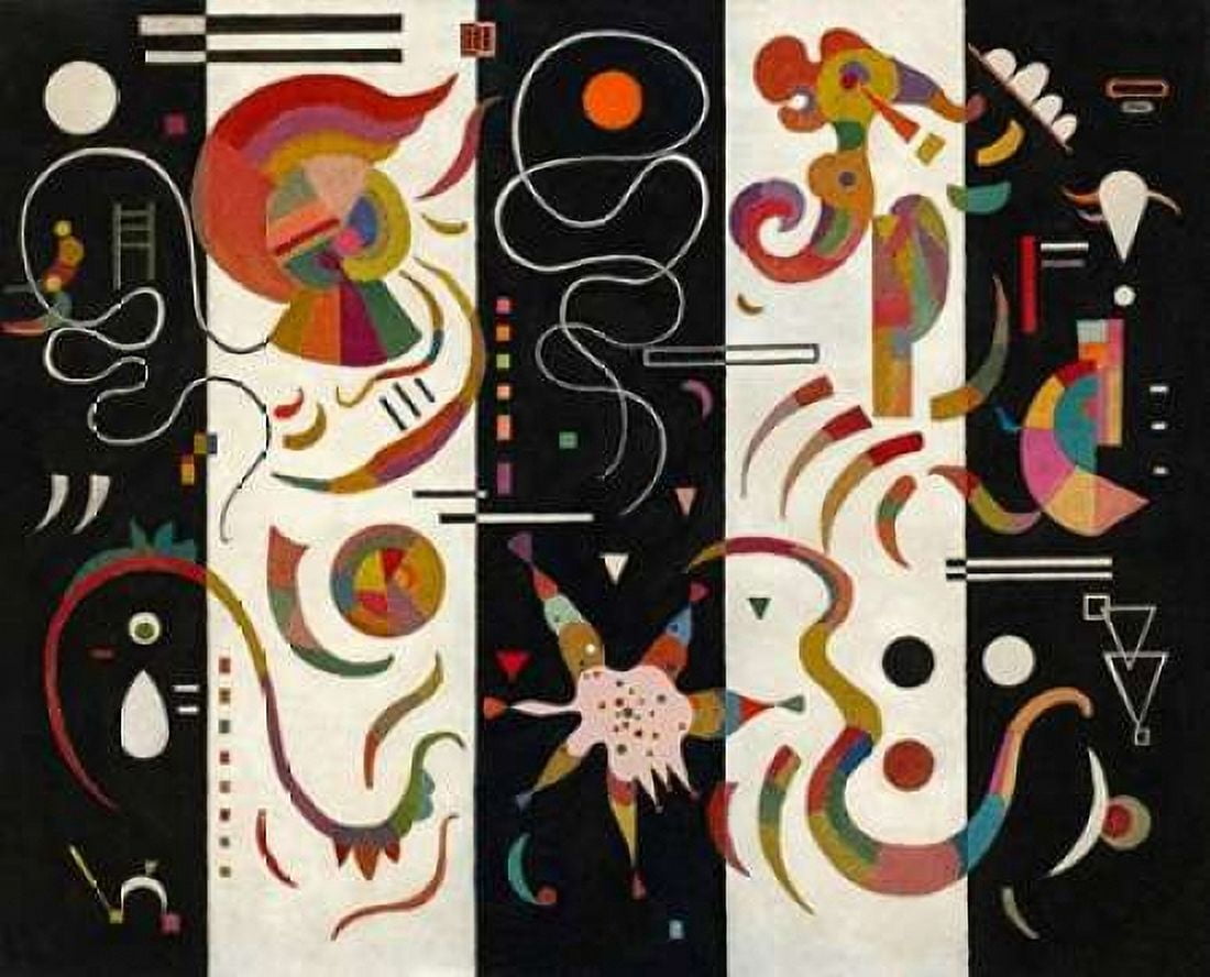 Posterazzi Striped (Raye¬¥) Canvas Art - Wassily Kandinsky (20 x 24)