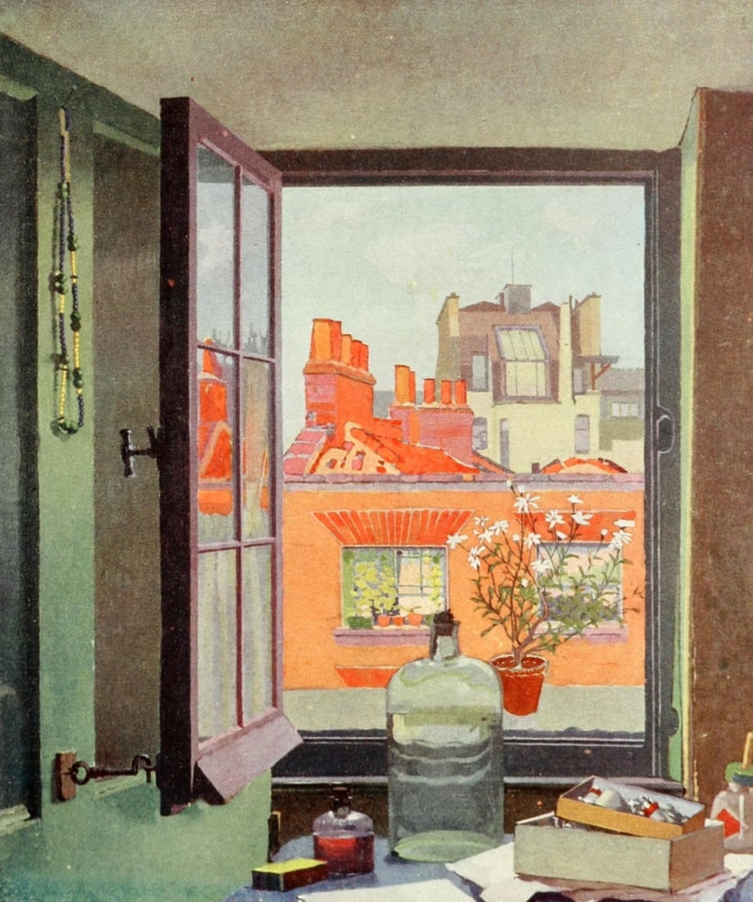 Posterazzi Studio 83 1922 A window in Warren Street Canvas Art - F Gregory Brown (24 x 36)