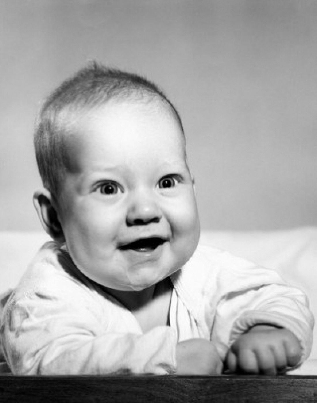 Posterazzi Studio portrait of baby boy laughing Canvas Art - (24 x 36)