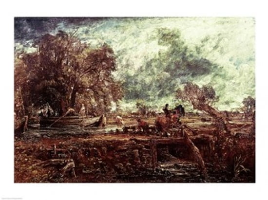 Posterazzi Study for The Leaping Horse c1825 Canvas Art - John Constable (36 x 24)