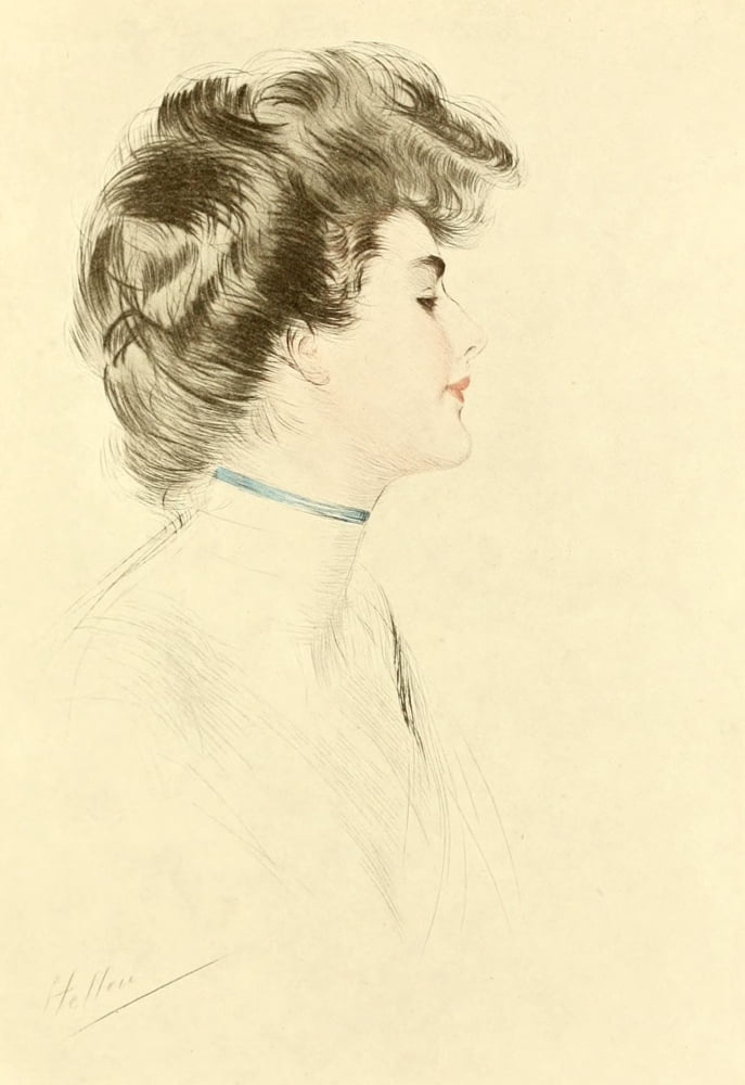 Posterazzi Study of a woman 6 Canvas Art - Paul Csar Helleu (24 x 36)