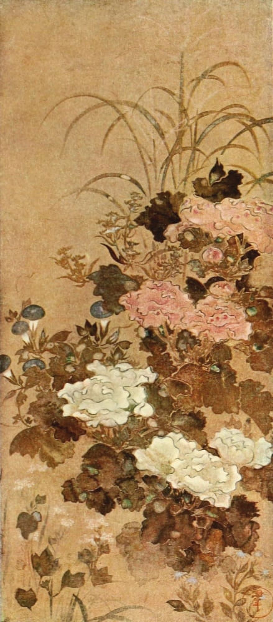 Posterazzi Summer Flowers The Studio 1904 Canvas Art - Tawaraya Sotatsu (24 x 36)