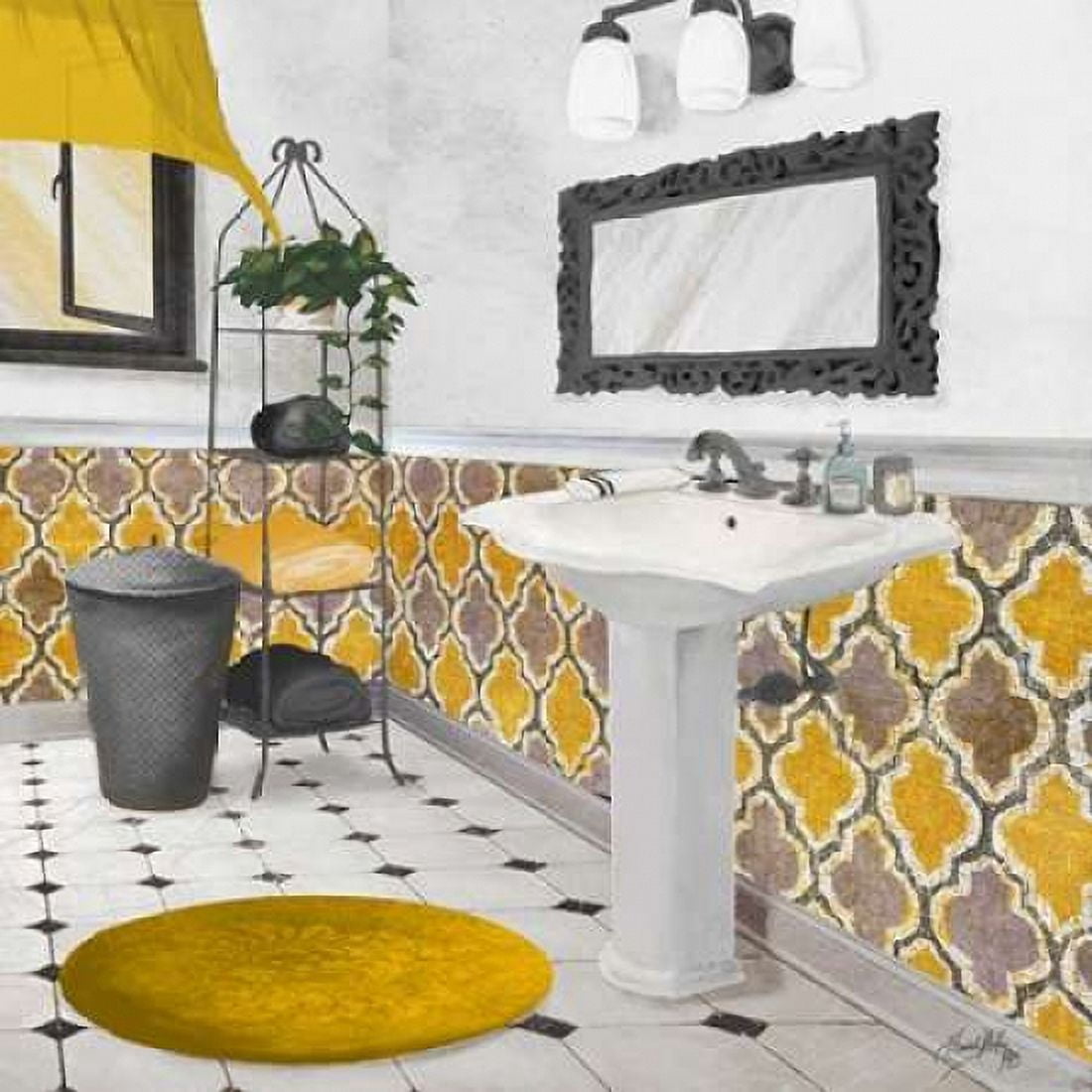 Posterazzi Sundance Bath I - yellow Canvas Art - Elizabeth Medley (24 x 24)