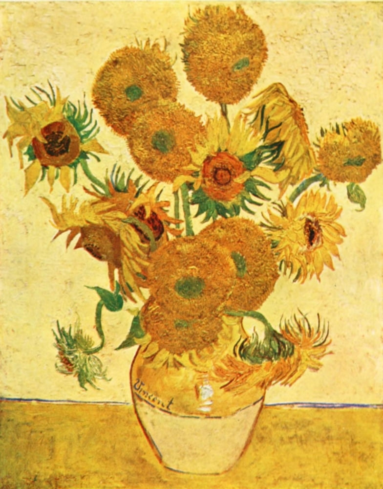 Posterazzi Sunflowers French Painting 1931 Canvas Art - Vincent Van Gogh (24 x 36)