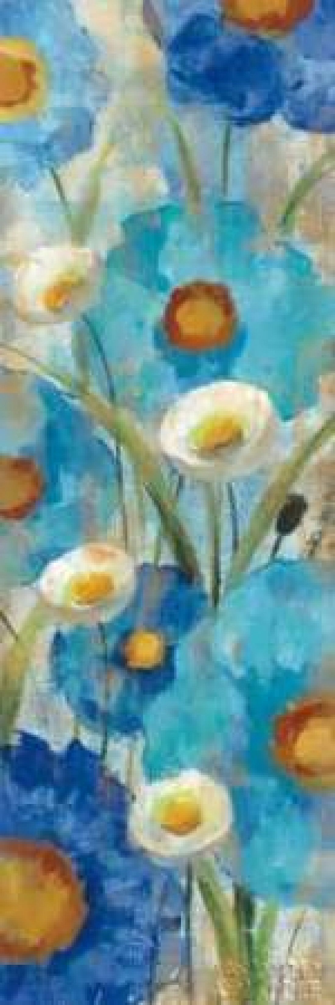 Posterazzi Sunkissed Blue and White Flowers I Canvas Art - Silvia Vassileva (12 x 36)