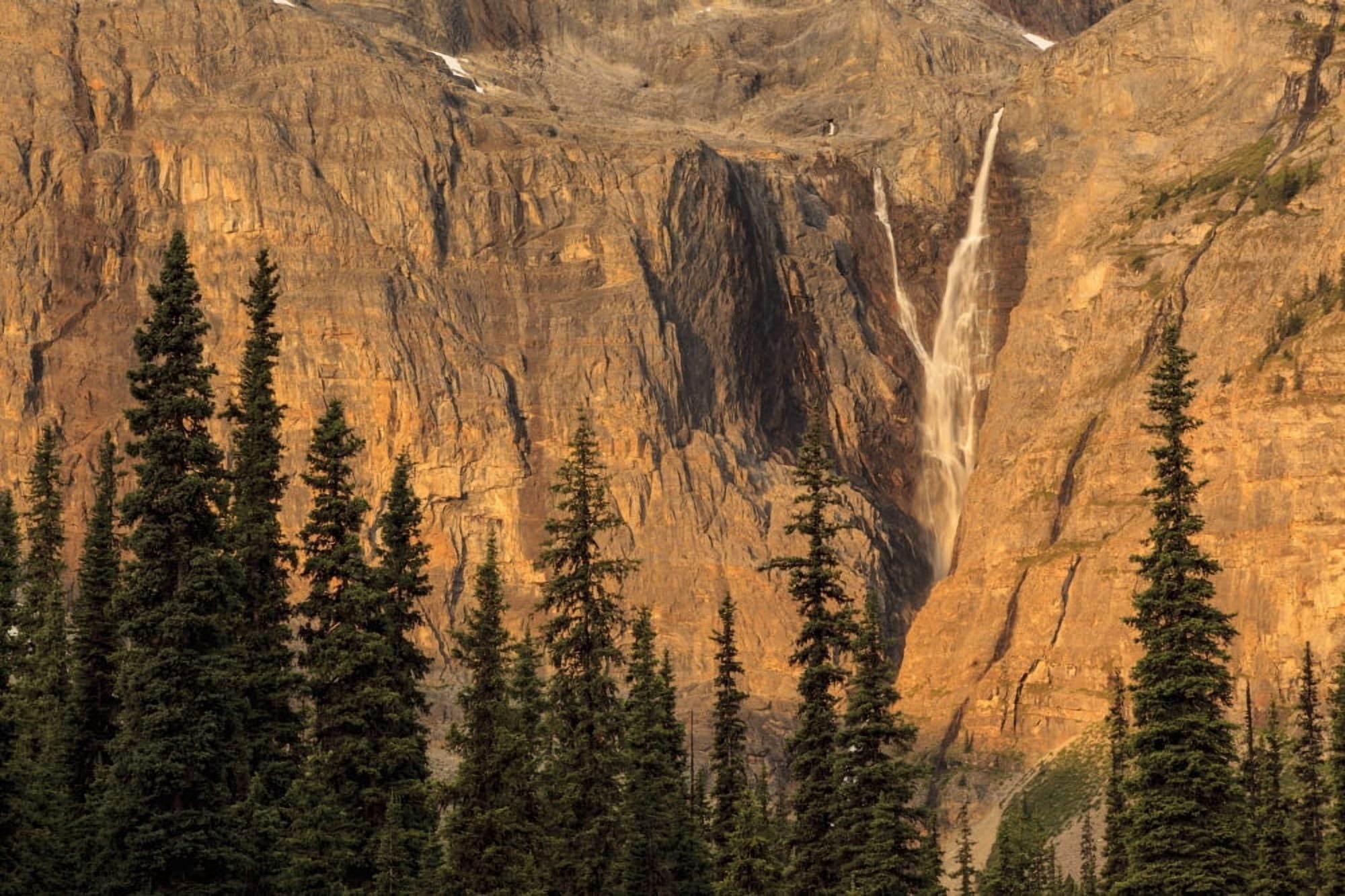 Posterazzi Sunrise Illuminates Helmet Falls In Kootenay National Park British Columbia Canada Canvas Art - Ron Watts  Design Pics (36 x 24)