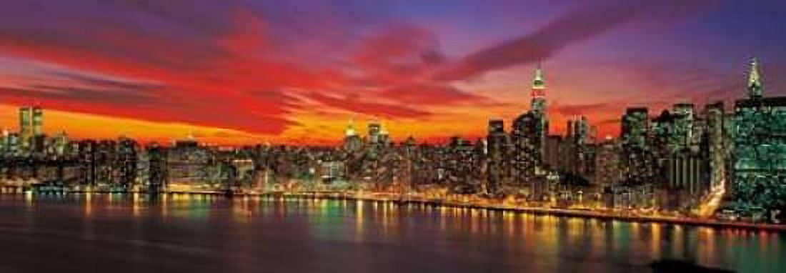 Posterazzi Sunset over New York Canvas Art - Richard Berenholtz (24 x 48)