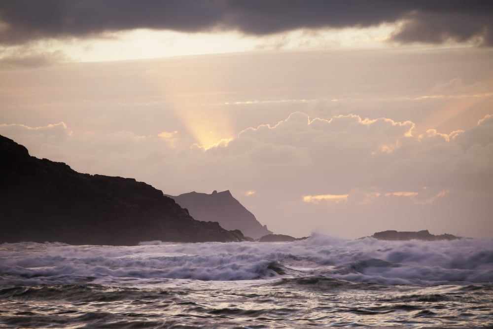 Posterazzi Sunset over the Donegal Coastline County Donegal Ireland Canvas Art - Peter McCabe Design Pics (38 x 24)