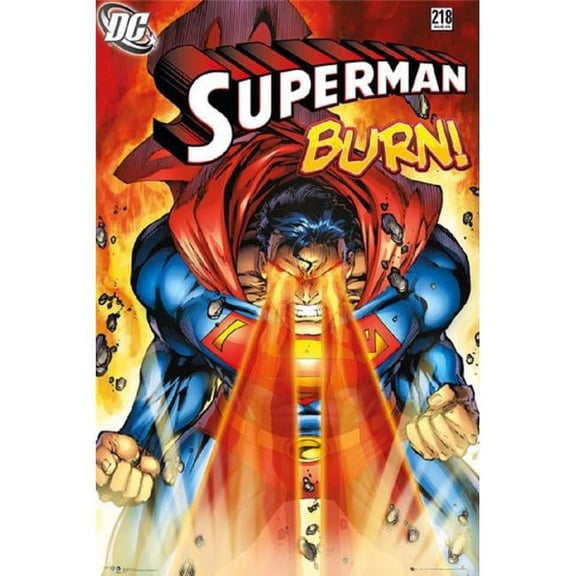 Posterazzi XPE160185 Superman - Burn Poster Print - 24 x 36 in.