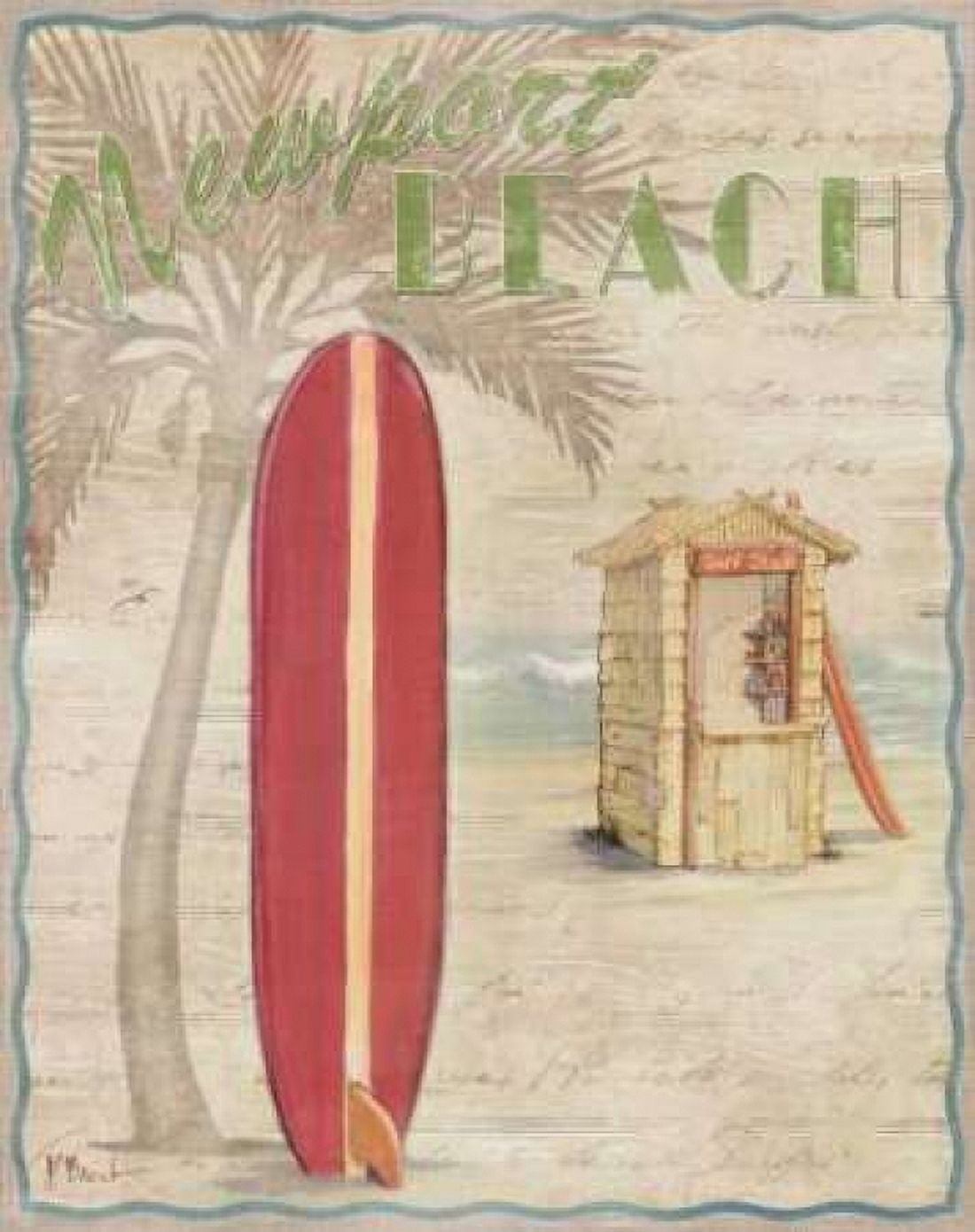Posterazzi Surf City I Canvas Art - Paul Brent (24 x 30)