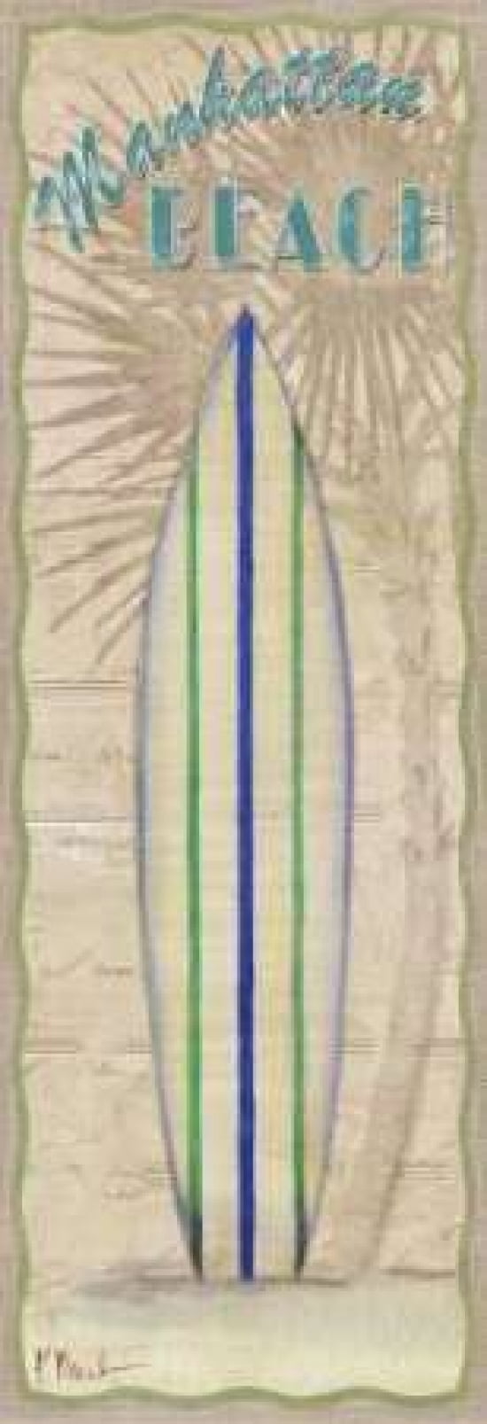 Posterazzi Surf Panel II Canvas Art - Paul Brent (12 x 36)