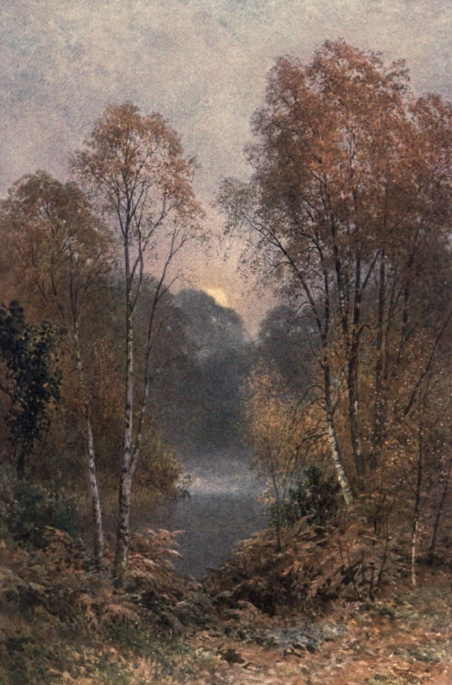 Posterazzi Surrey 1906 Autumn Moon Canvas Art - Harold Sutton Palmer (24 x 36)