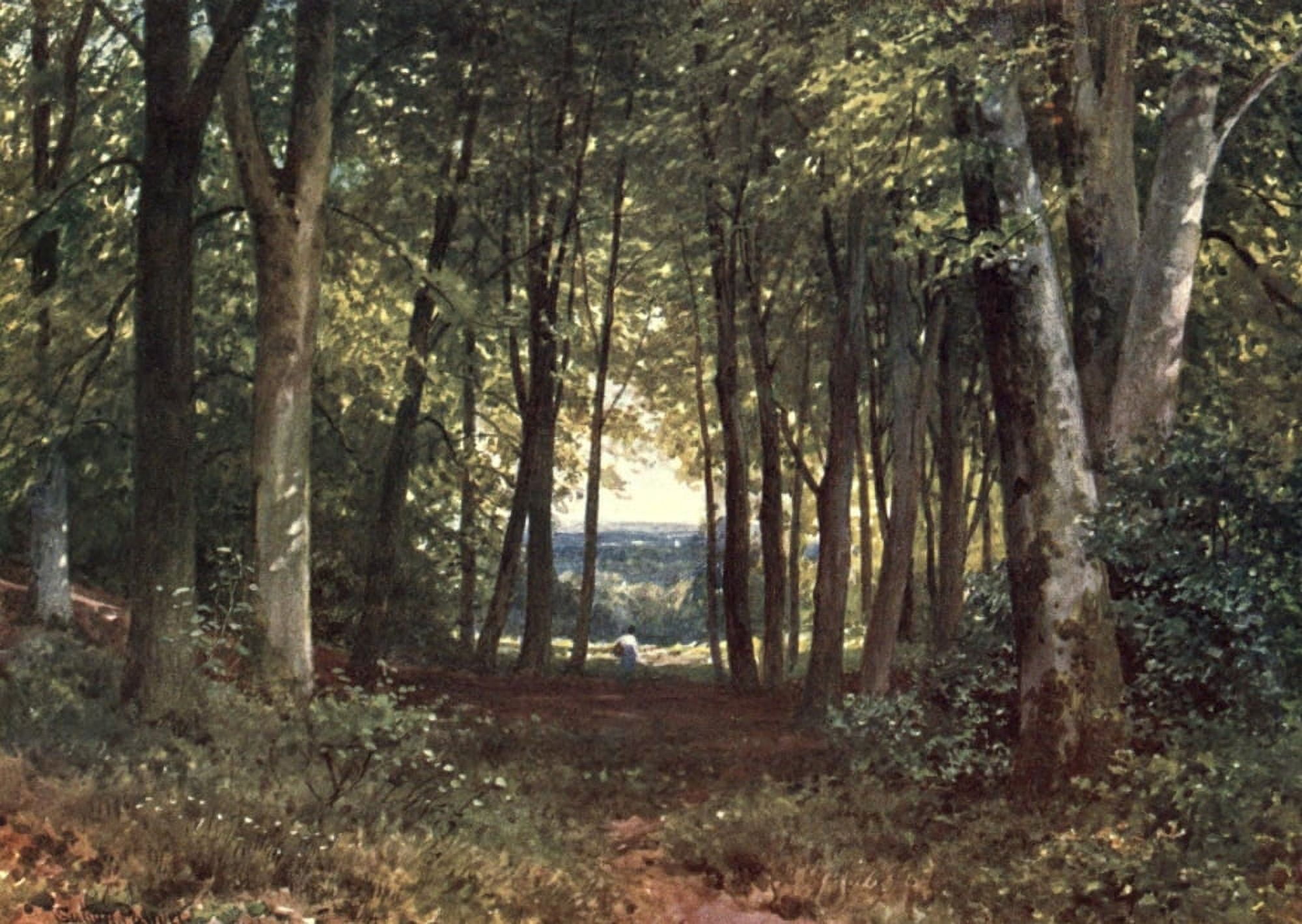 Posterazzi Surrey 1906 Deer-leap Wood Wotton Canvas Art - Harold Sutton Palmer (24 x 36)